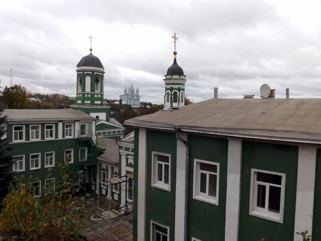 Церковь Покрова Пресвятой Богородицы при Духовной семинарии, Смоленск (Смоленск, город, Смоленская область). дополнительная информация, Вид с крепостной стены