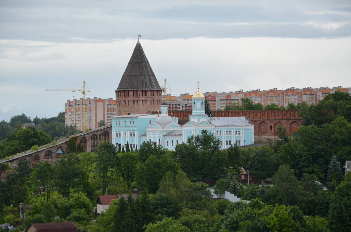 Церковь Покрова Пресвятой Богородицы при Духовной семинарии, Смоленск (Смоленск, город, Смоленская область). фасады, Общий вид с Соборной горы