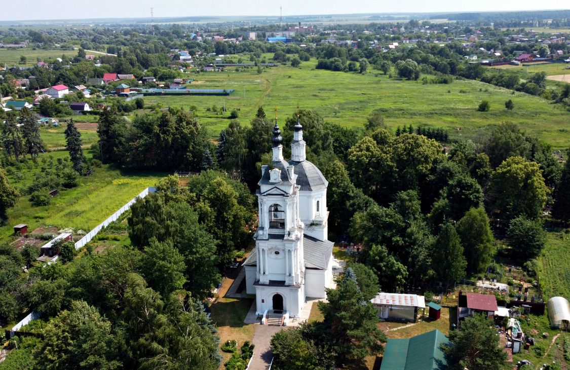 Церковь Тихвинской иконы Божией Матери, Авдотьино (Ступинский городской округ, Московская область). общий вид в ландшафте
