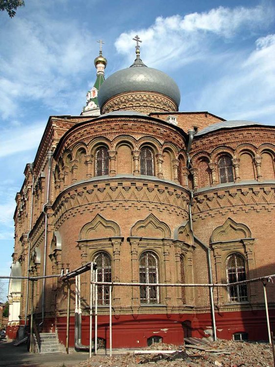 Собор Казанской иконы Божией Матери, Астрахань (Астрахань, город, Астраханская область). фасады, Вид с внутреннего двора