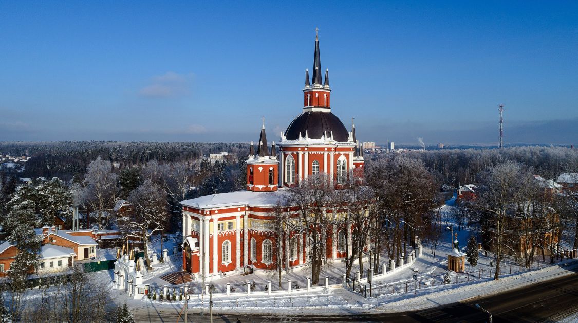 Царёво. Церковь Николая Чудотворца. общий вид в ландшафте