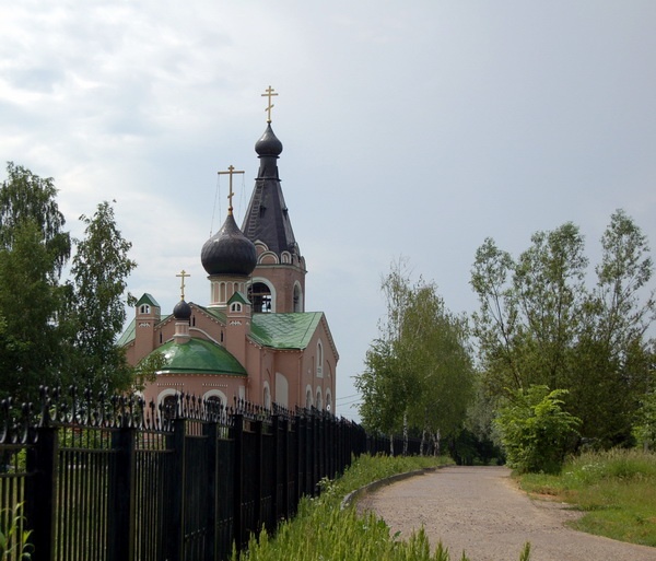 Ангелово. Церковь Николая Чудотворца. общий вид в ландшафте