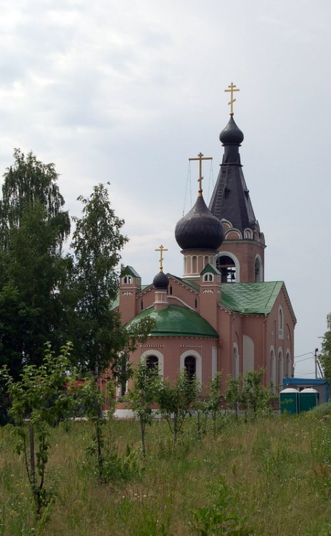 Ангелово. Церковь Николая Чудотворца. общий вид в ландшафте