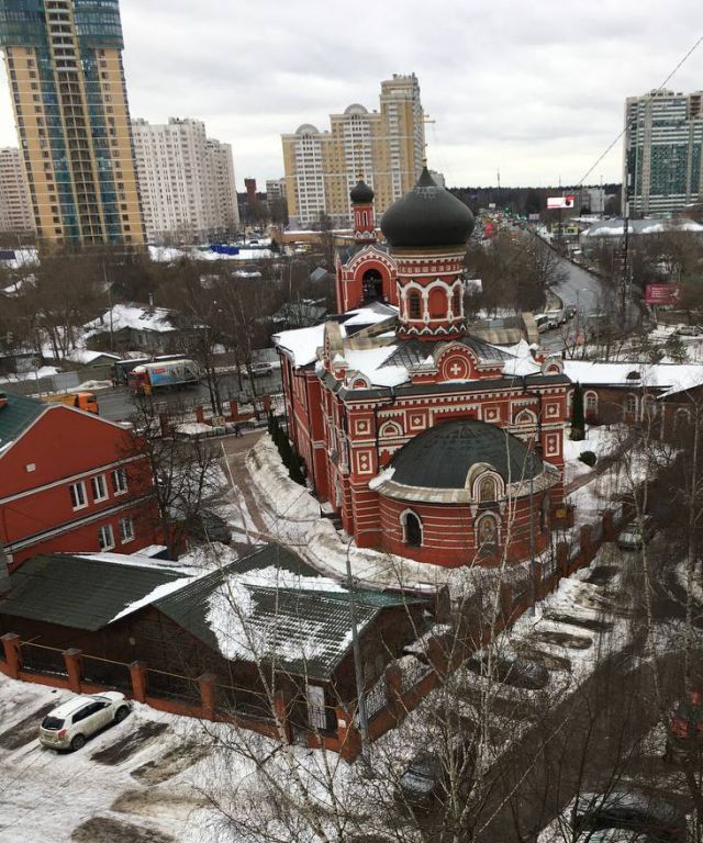 Церковь Успения Пресвятой Богородицы в Черневе, Красногорск (Красногорский городской округ, Московская область). общий вид в ландшафте