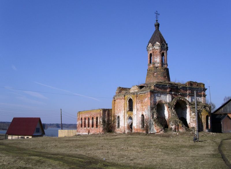 Черленково. Церковь Николая Чудотворца. общий вид в ландшафте, вид с востока