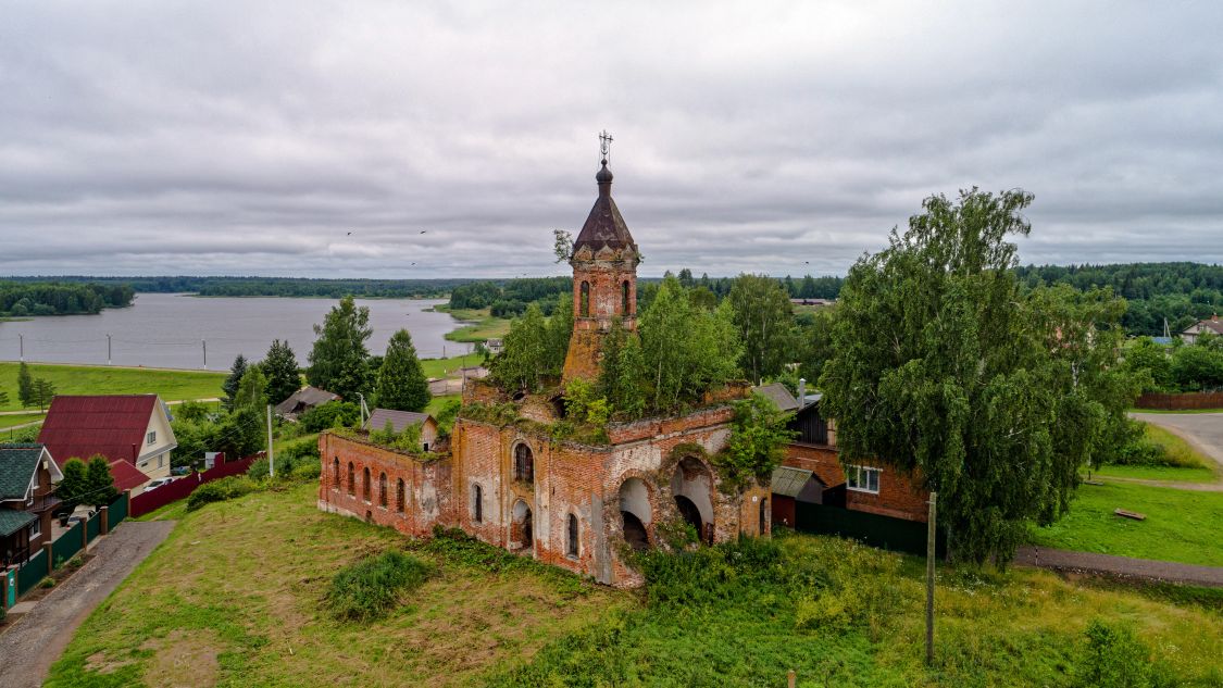 Черленково. Церковь Николая Чудотворца. общий вид в ландшафте