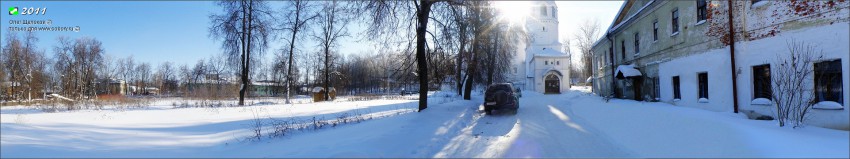 Вязники. Благовещенский женский монастырь. фасады, Панорама территории зимой