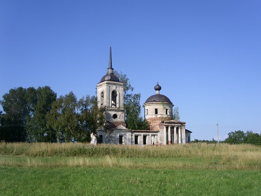 Погост (Ежесельга). Церковь Троицы Живоначальной. фасады, вид с юго-запада