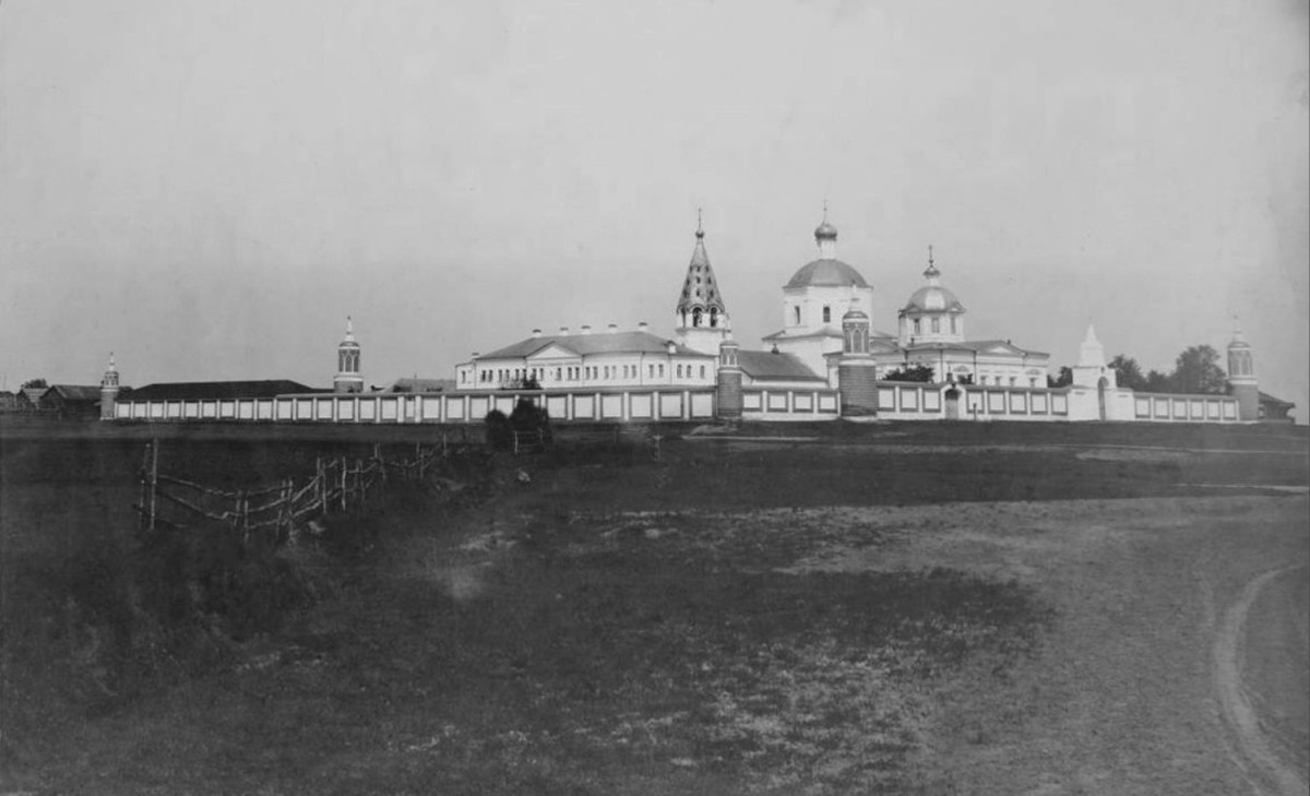 Старое Бобренево. Бобренёв монастырь. архивная фотография, Вид Бобренева монастыря. Фотография 1890-х годов.