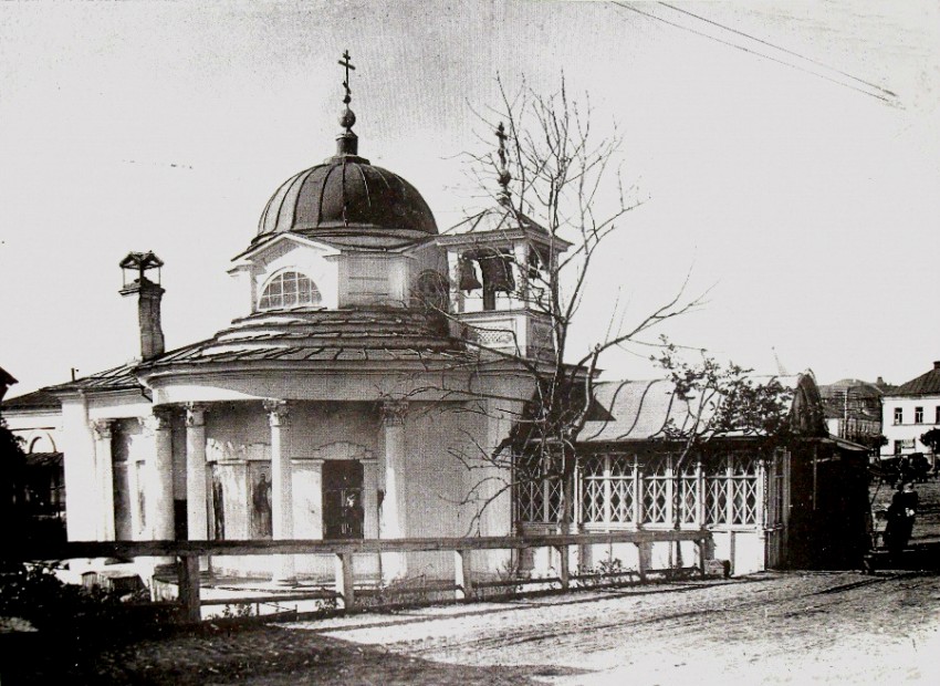 Часовня Воздвижения Креста Господня, Торжок (Торжокский район и г. Торжок, Тверская область). архивная фотография, 1910 год.фото П.Ф. Добрынина  с сайта http://www.etoretro.ru