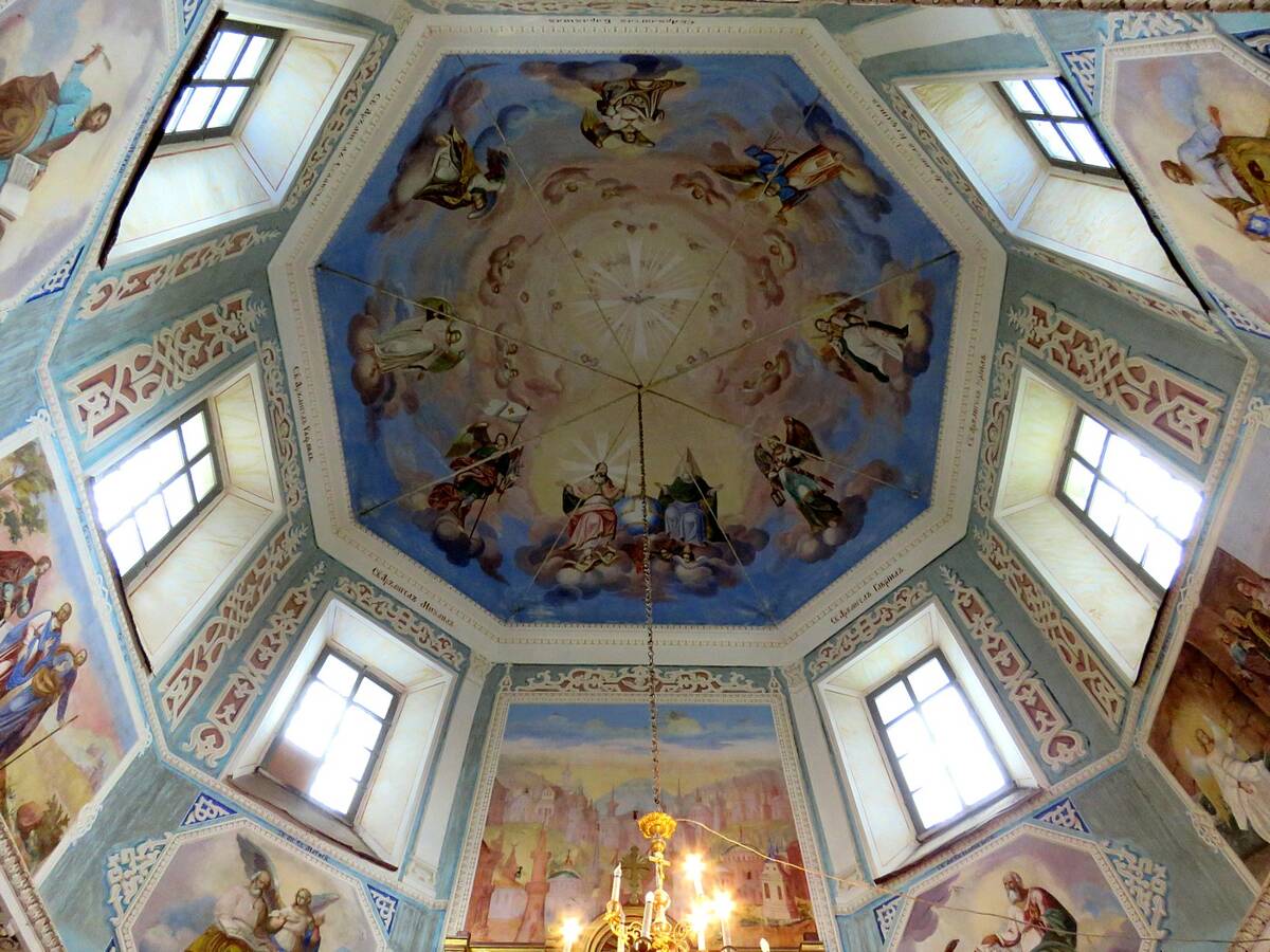 Церковь Воскресения Христова, Прутня (Торжокский район и г. Торжок, Тверская область). интерьер и убранство, Своды