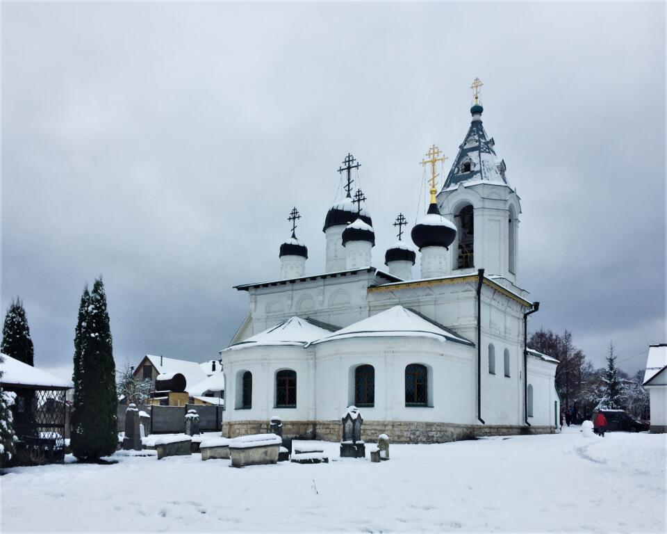 Церковь Воскресения Словущего, Битягово (Домодедовский городской округ, Московская область). фасады, Вид с северо-востока от ограды