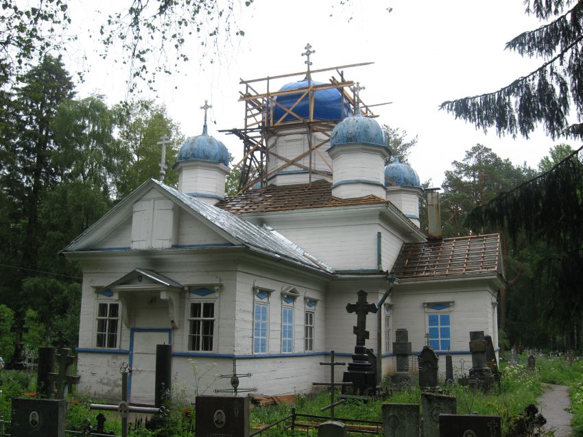 Церковь Успения Пресвятой Богородицы, Олонец (Кунилица) (Олонецкий район, Республика Карелия). фасады, Реконструкция церкви. Вид с юго-запада