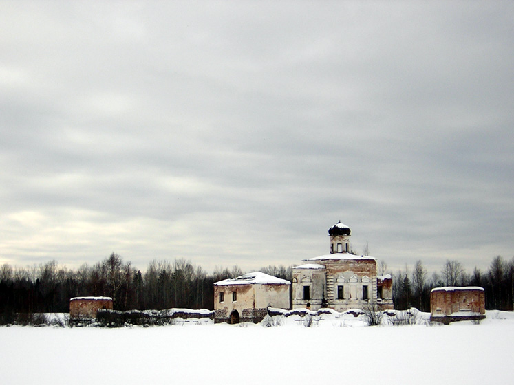 Яшезеро. Благовещенский Ионо-Яшезерский мужской монастырь. общий вид в ландшафте