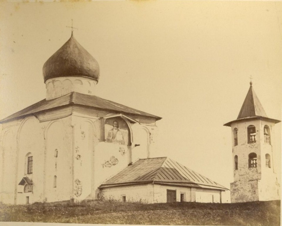 Спас-Нередицы. Церковь Спаса Преображения на Нередице. архивная фотография, Нач. ХХ века