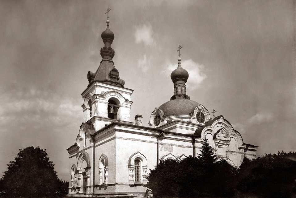Церковь Воскресения Христова, Голубково (Петровский погост) (Лужский район, Ленинградская область). архивная фотография, Фото 1927 г. из фотоархива ИИМК РАН