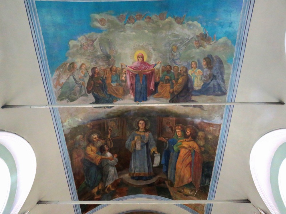 Церковь Михаила Архангела, Кушва (Кушва (Кушвинский ГО и ГО Верхняя Тура), Свердловская область). интерьер и убранство, Росписи сводов трапезной