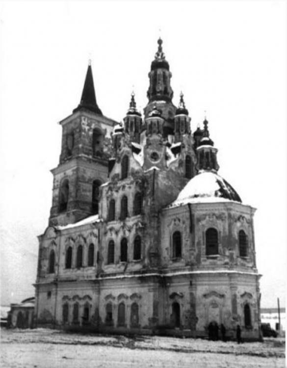 Церковь Преображения Господня, Нижняя Синячиха (Алапаевский район (Алапаевское МО и Махнёвское МО), Свердловская область). архивная фотография, до реставрации
