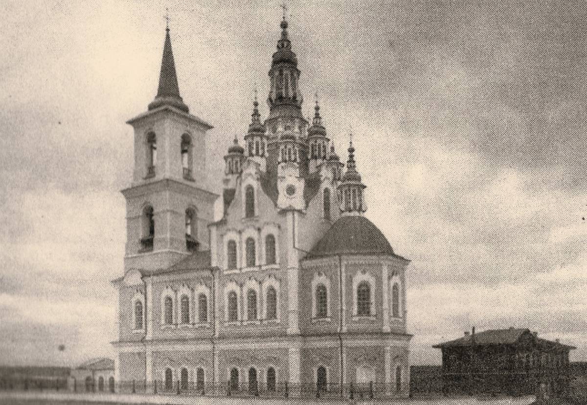 Фотография нач. ХХ в., архивная фотография. Церковь Преображения Господня, Нижняя Синячиха (Алапаевский район (Алапаевское МО и Махнёвское МО), Свердловская область)