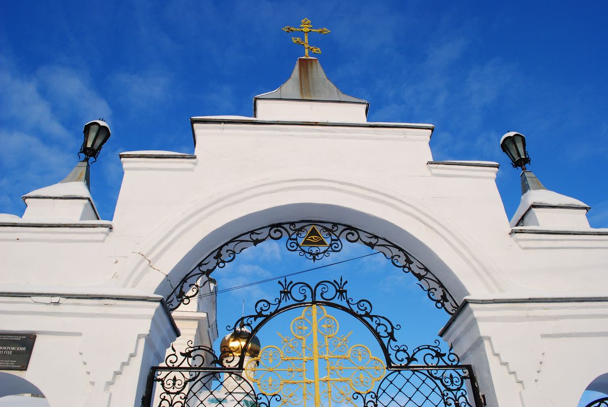 Южные ворота., архитектурные детали. Покровский монастырь, Камышлов (Камышлов (Камышловский ГО), Свердловская область)