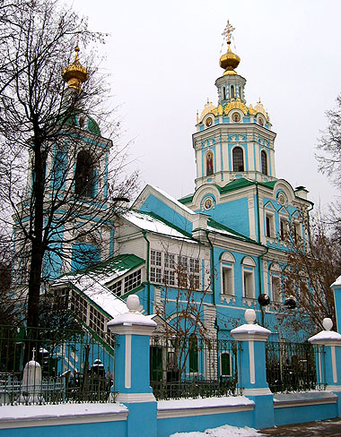 Никольское-Архангельское. Церковь Михаила Архангела. фасады, вид с юго-запада
