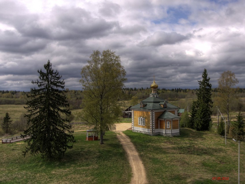 Волговерховье. Ольгинский монастырь. Церковь Николая Чудотворца. общий вид в ландшафте