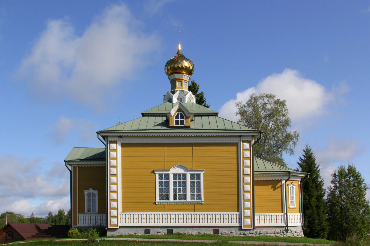 Ольгинский монастырь. Церковь Николая Чудотворца, Волговерховье (Осташковский городской округ, Тверская область). фасады, Южный фасад