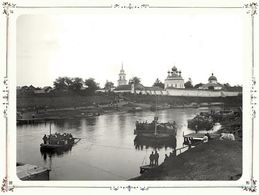 Селижаров Троицкий монастырь. Церковь Петра и Павла, Селижарово (Селижаровский район, Тверская область). архивная фотография, Фото 1903г. Общий вид Троицкого монастыря. Тверская губерния