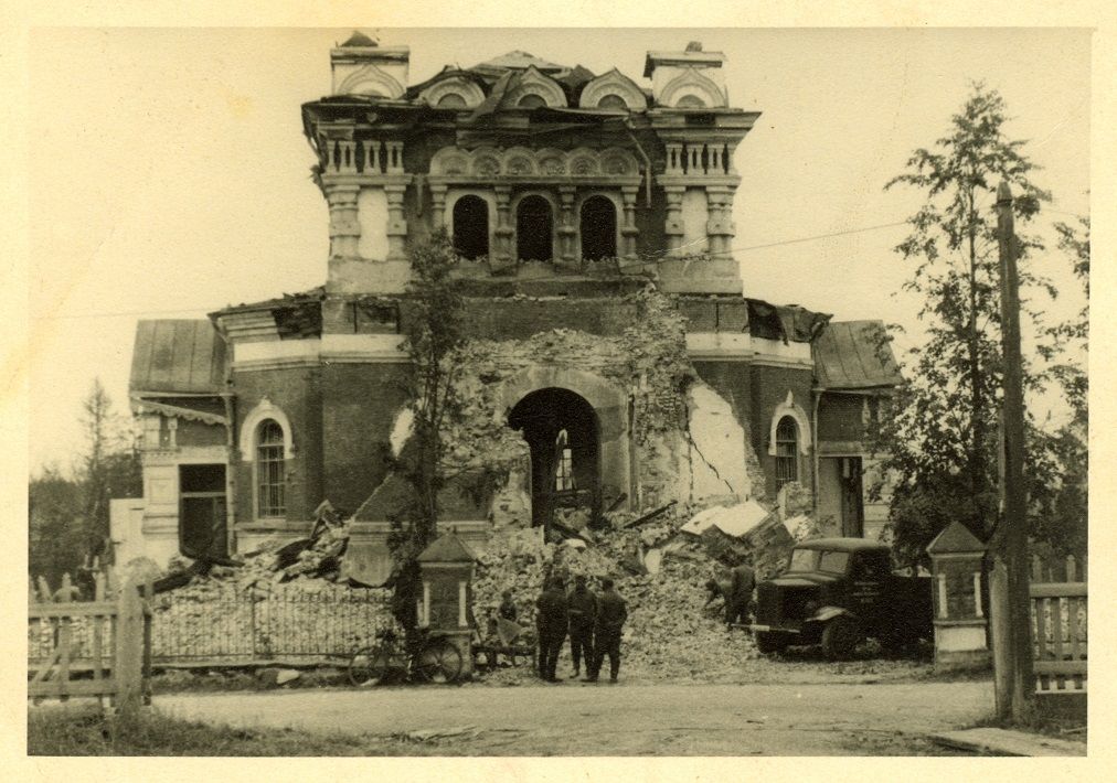 Церковь Иоанна Богослова, Ивановское (Кингисеппский район, Ленинградская область). архивная фотография, Фото 1942 г. с аукциона e-bay.de