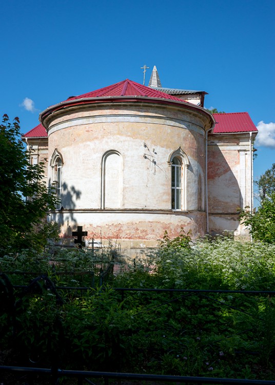 Каложицы. Церковь Екатерины. фасады, Вид с восточной стороны.