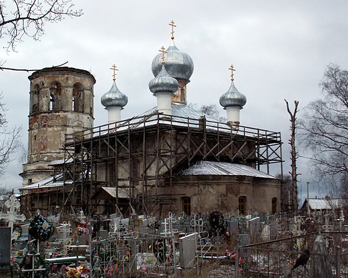 Сясьстрой. Церковь Успения Пресвятой Богородицы в Сясьских рядках. фасады