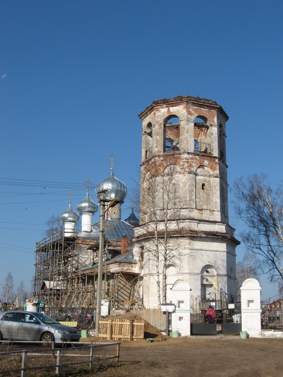 Сясьстрой. Церковь Успения Пресвятой Богородицы в Сясьских рядках. фасады, Общий вид с северо-запада