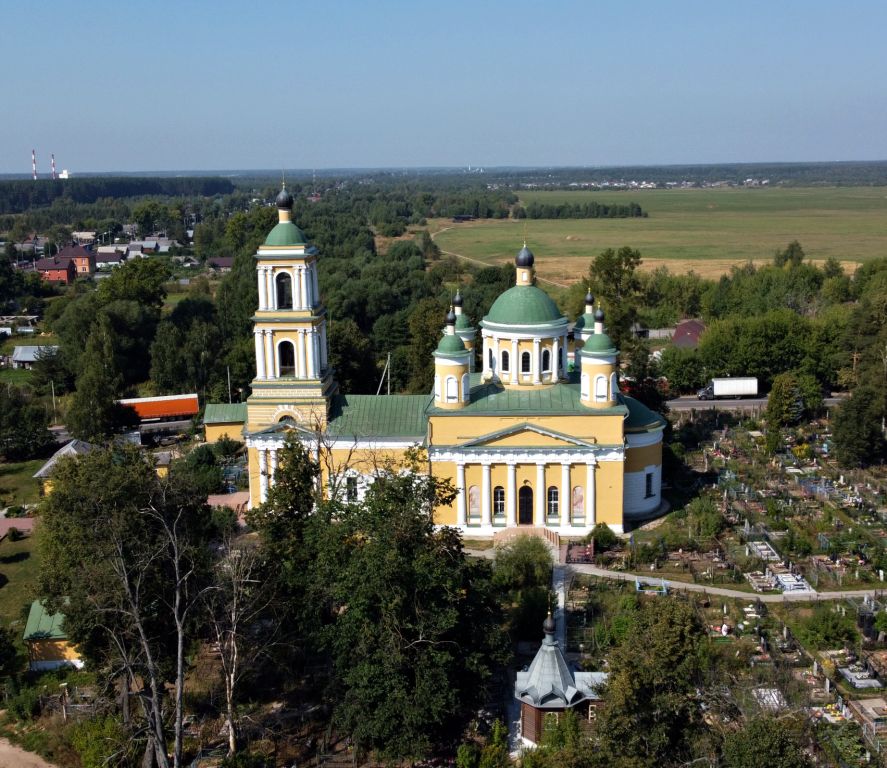Церковь Преображения Господня, Спас-Заулок (Клинский городской округ, Московская область). общий вид в ландшафте