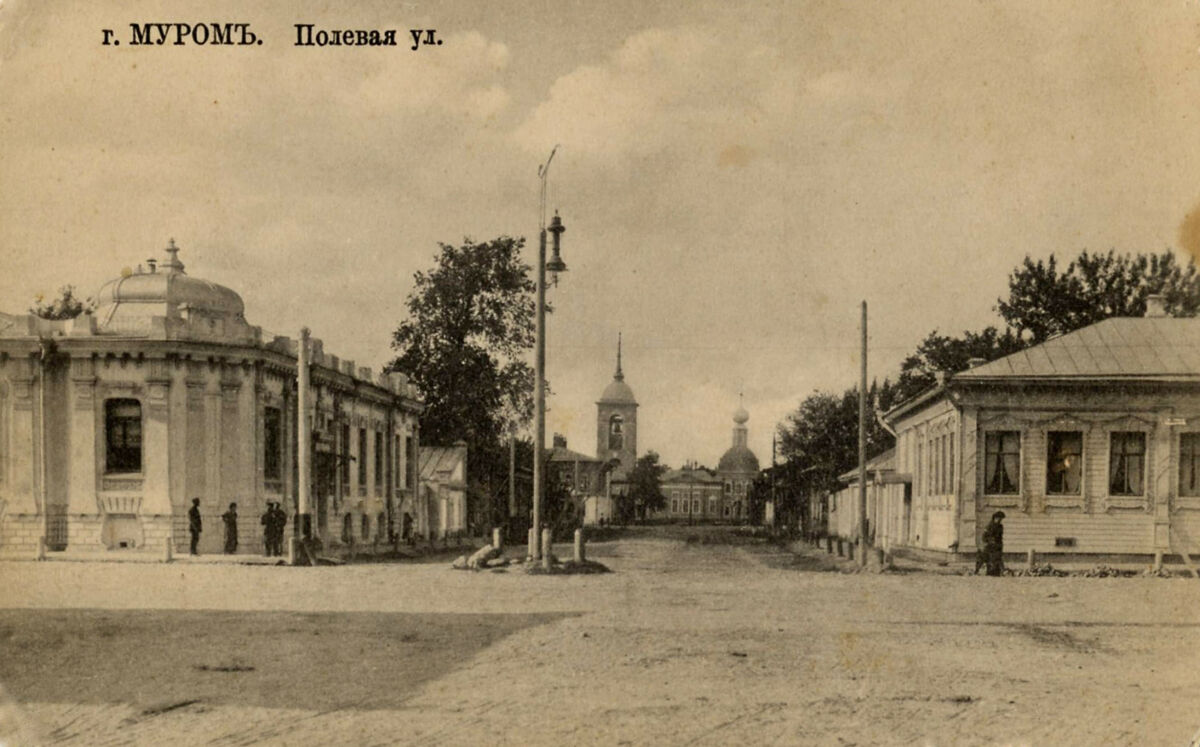Церковь Успения Пресвятой Богородицы, Муром (Муромский район и г. Муром, Владимирская область). архивная фотография, Почтовая тиражная фотокарточка нач. ХХ века. Приблизительная датировка: 1912-1916 гг.