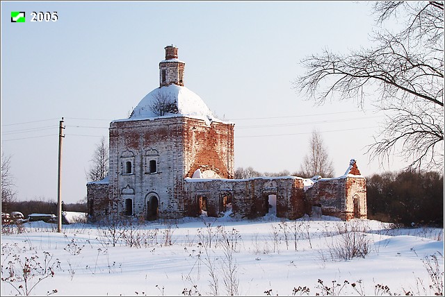 Лопатницы. Церковь Николая Чудотворца. фасады, Общий вид с Севера