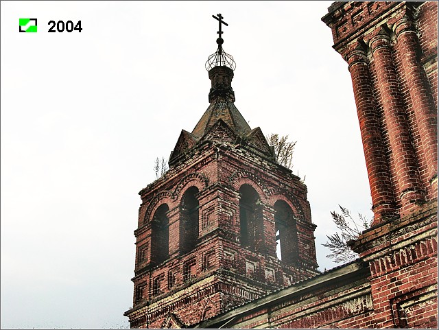 Церковь Казанской иконы Божией Матери, Заполицы (Суздальский район, Владимирская область). дополнительная информация, Колокольня, фрагмент завершения