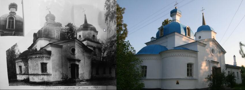 Церковь Покрова Пресвятой Богородицы, Озёра (Гдовский район, Псковская область). архивная фотография, Из архива о.Евгения,настоятеля церкви.