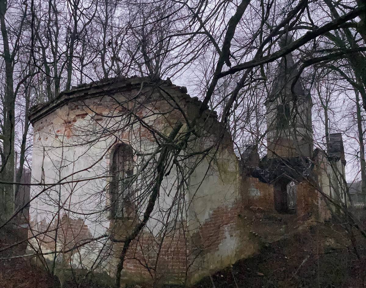 Вид с северо-востока, фасады. Церковь Илии Пророка в Калихновщине, Черма (Гдовский район, Псковская область)