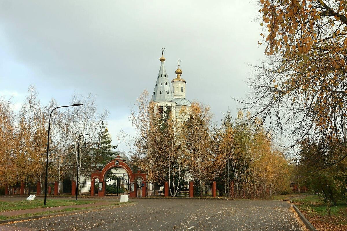 общий вид в ландшафте. Церковь Богоявления Господня, Венёв (Венёвский район, Тульская область)