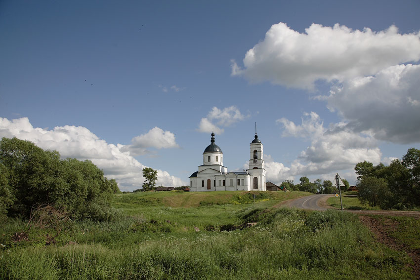 Церковь Николая Чудотворца, Кутуково (Суздальский район, Владимирская область). общий вид в ландшафте