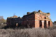 Церковь Космы и Дамиана, Руины трапезной, вид с юго-запада<br>, Яновец, Суздальский район, Владимирская область