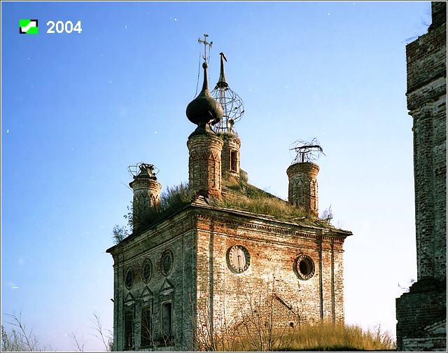 Церковь Флора и Лавра, Кибол (Суздальский район, Владимирская область). фасады, Завершение основного объема, вид с Северо-Запада.