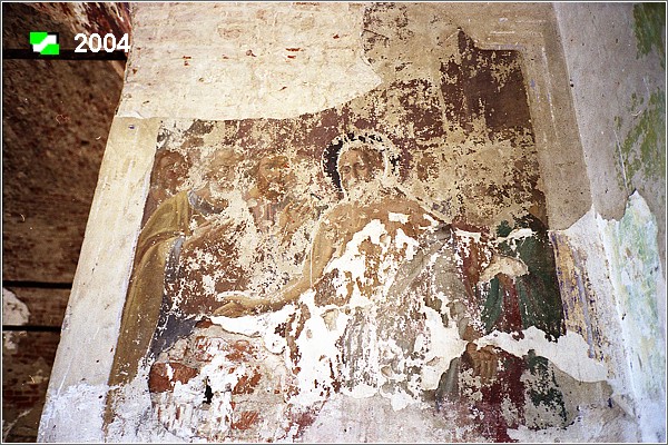 Кибол. Церковь Флора и Лавра. интерьер и убранство, Фрагмент фрески на западной стене основного объёма.