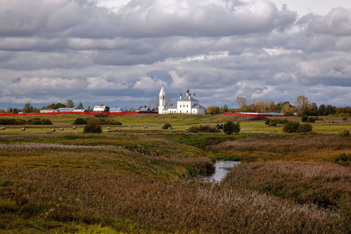 Церковь Рождества Пресвятой Богородицы, Менчаково (Суздальский район, Владимирская область). общий вид в ландшафте