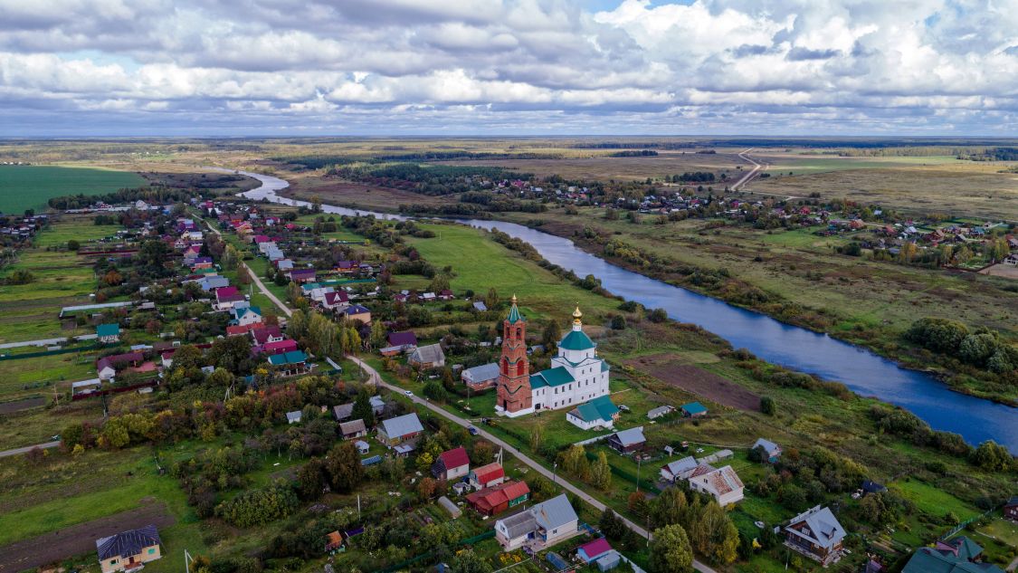 Церковь Николая Чудотворца, Переборово (Суздальский район, Владимирская область). общий вид в ландшафте