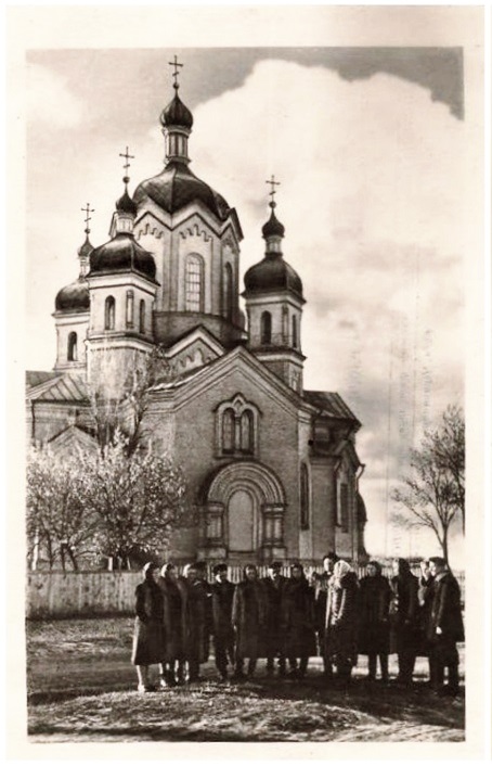Церковь Успения Пресвятой Богородицы, Переяслав (Бориспольский район, Украина, Киевская область). архивная фотография, Тиражная почтовая открытка 1954 г.