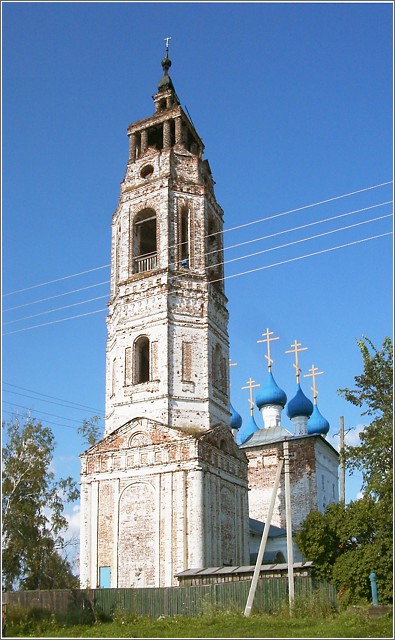 Церковь Покрова Пресвятой Богородицы, Клязьминский Городок (Ковровский район и г. Ковров, Владимирская область). фасады, Общий вид с Запада