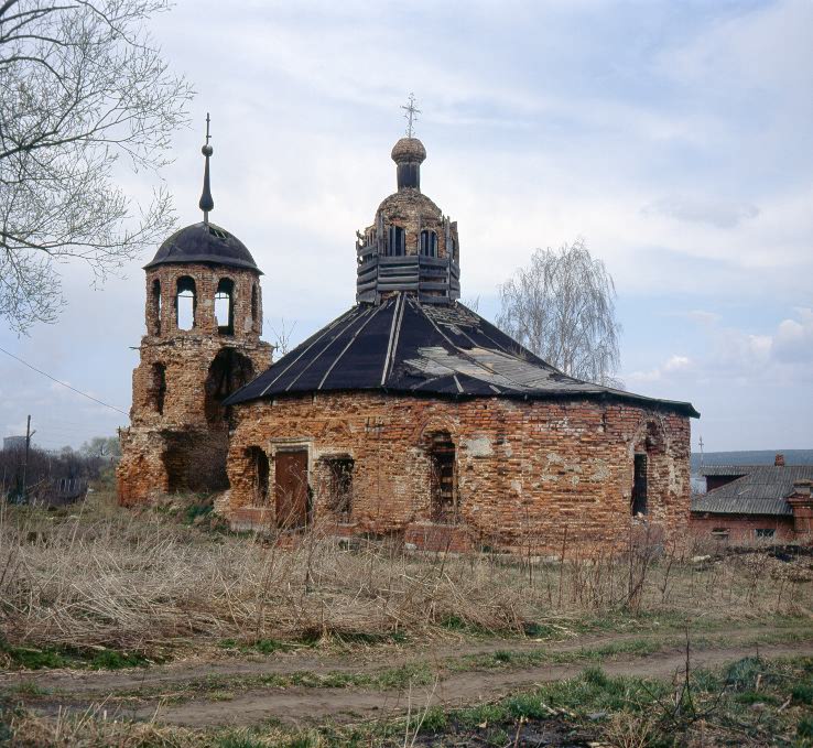 Церковь Богоявления Господня, Баскачи (Каширский городской округ, Московская область). общий вид в ландшафте