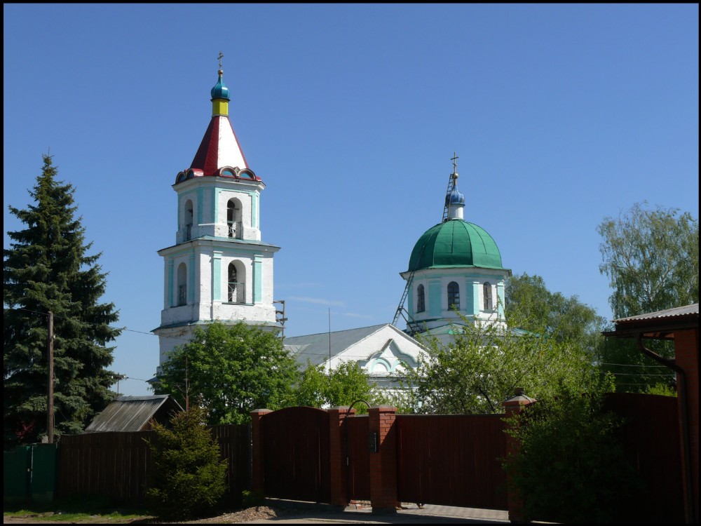Церковь Преображения Господня, Большое Руново (погост Спас-Детчин) (Каширский городской округ, Московская область). общий вид в ландшафте