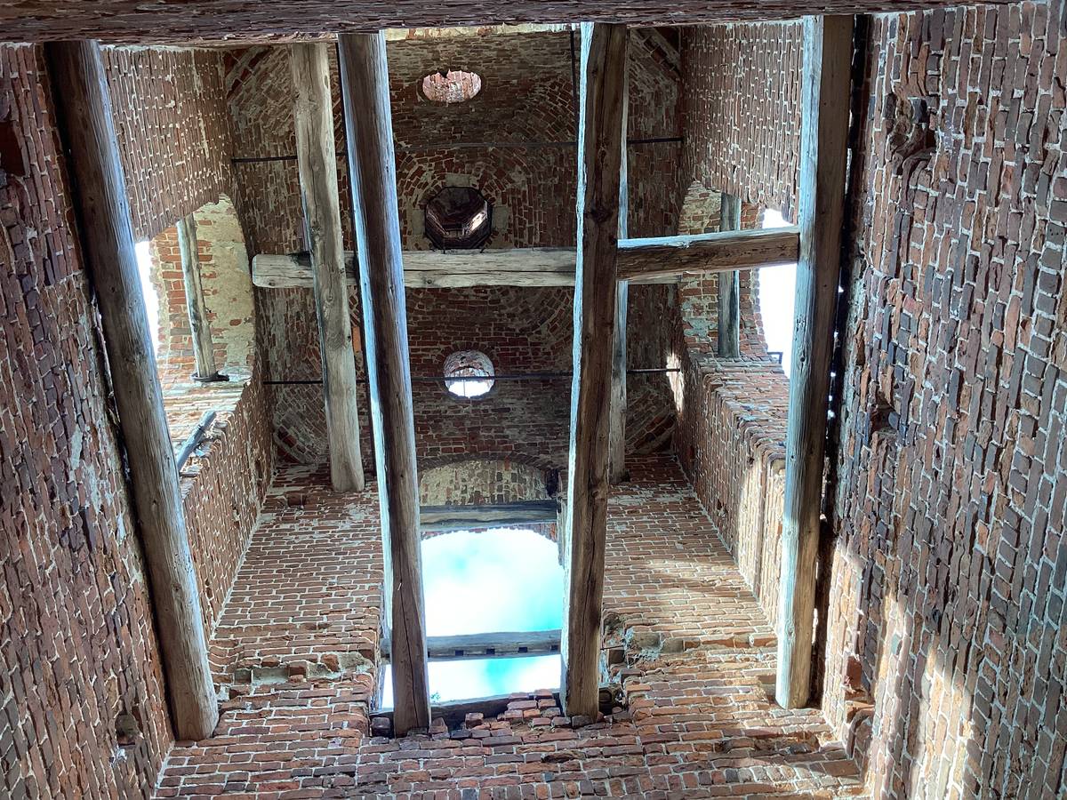 Подкупольное пространство колокольни, интерьер и убранство. Собор Успения Пресвятой Богородицы, Перемышль (Перемышльский район, Калужская область)